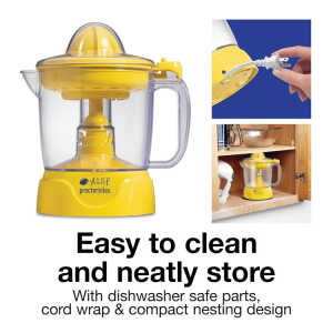 PROTOR SILEX 34OZ ELECTRIC CITRUS JUICER YELLOW 120V | PS-66341 - Image 
