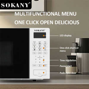 SOKANY 0.7CUFT/20L MICROWAVE WHITE 110V-1100W | SK-10018 - Image 