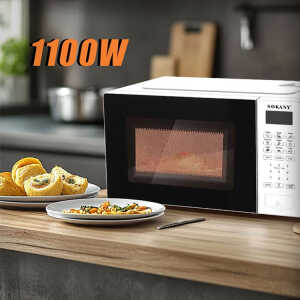 SOKANY 0.7CUFT/20L MICROWAVE WHITE 110V-1100W | SK-10018 - Image 