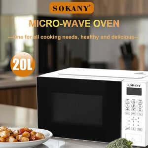 SOKANY 0.7CUFT/20L MICROWAVE WHITE 110V-1100W | SK-10018 - Image 