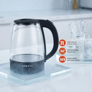 SOKANY 2L CORDLESS ELECTRIC KETTLE 110V-1500W | SK-SH1097 - Image 