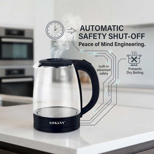 SOKANY 2L CORDLESS ELECTRIC KETTLE 110V-1500W | SK-SH1097 - Image 