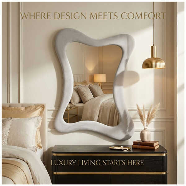 WALL MIRROR 70 X 90 CM GREY | STUDIO-1041 - Image 