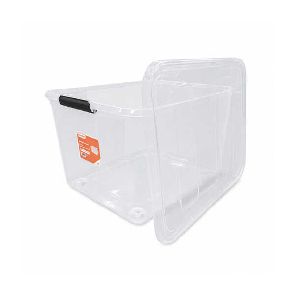 HOMESTAR PLASTIC 90L STORAGE BOX WITH LID | TG51114 - Image 