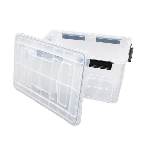 HOMESTAR PLASTIC 50L STORAGE BOX WITH LID | TG51513 - Image 
