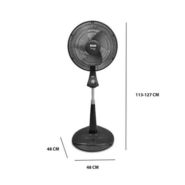 SAMURAI TROPICAL PLUS 18" PEDESTAL FAN 120V BLACK | VE2312IO - Image 