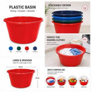 COLORED PLASTIC BASIN | 1104MEGA - Image 