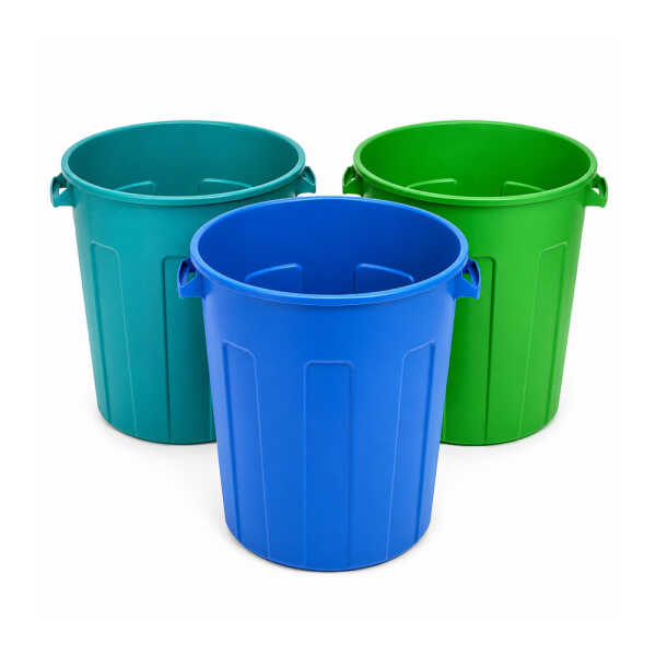 PLASTIC 70L DUSTBIN WITH LID | 1134MEGA - Image 