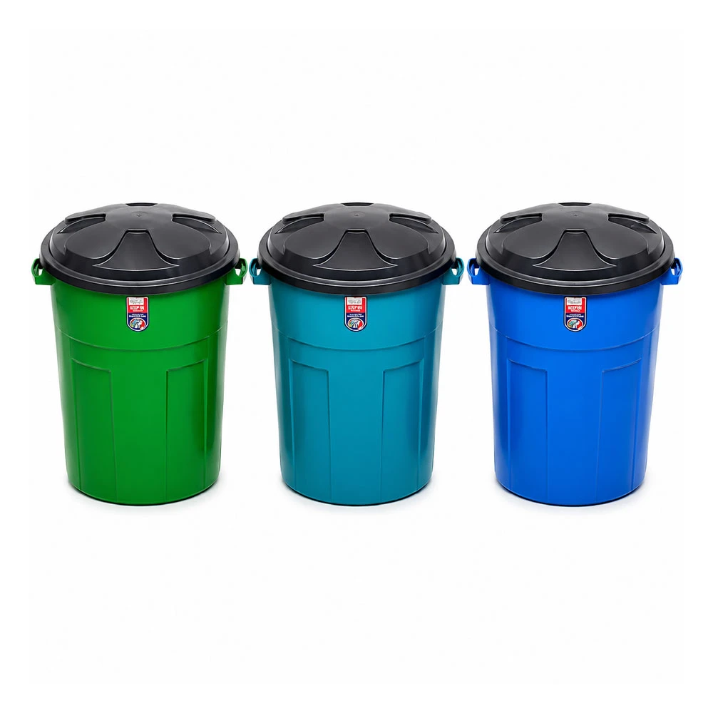 Mega 70L Covered Trash Container