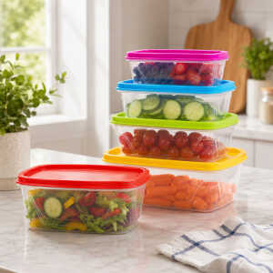 5 PIECES PLASTIC FOOD CONTAINER SET | 210-8010 - Image 