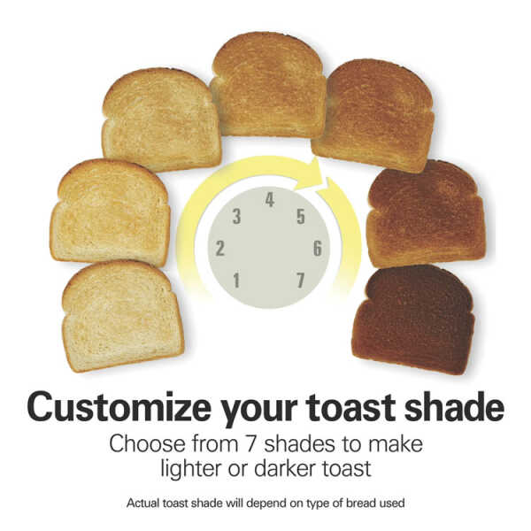 HAMILTON BEACH 2 SLICE STAINLESS STEEL TOASTER SILVER 120V-850W | 22785G - Image 