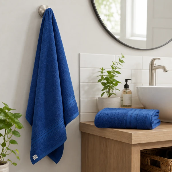 Soft and absorbent cotton bath towels for everyday use