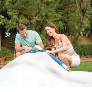 INTEX 1.83MX38CM CANOPY METAL FRAME SWIMMING POOL BLUE  | 28209-NP - Image 