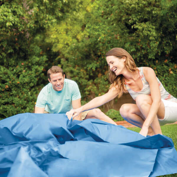 INTEX 1.83MX38CM CANOPY METAL FRAME SWIMMING POOL BLUE  | 28209-NP - Image 
