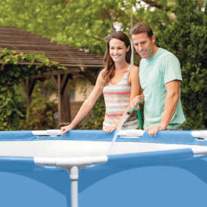 INTEX 1.83MX38CM CANOPY METAL FRAME SWIMMING POOL BLUE  | 28209-NP - Image 