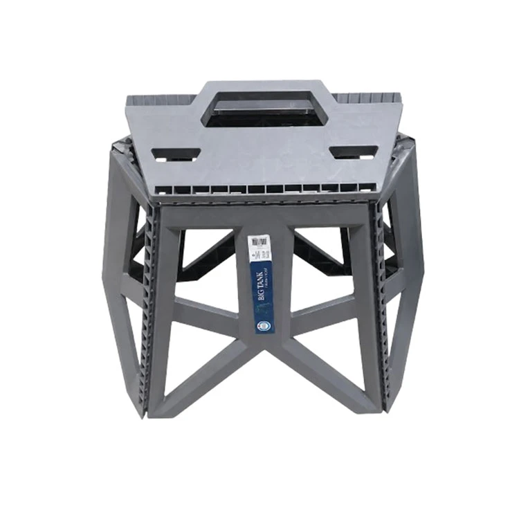 Lightweight grey foldable step stool for home and travel