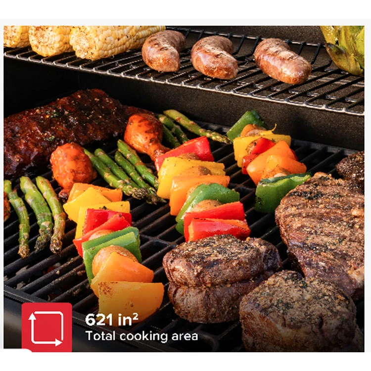 NEXGRILL 5-Burner Propane Gas Grill with Side Burner – Black
