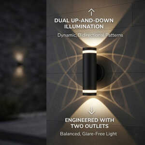 LIGHTSOURCE INDOOR/OUTDOOR WALL LAMP GU10 5W IP44 MATT BLACK | 7745-BK - Image 