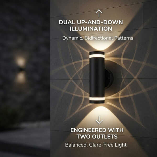 LIGHTSOURCE INDOOR/OUTDOOR WALL LAMP GU10 5W IP44 MATT BLACK | 7745-BK - Image 