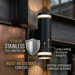 LIGHTSOURCE INDOOR/OUTDOOR WALL LAMP GU10 5W IP44 MATT BLACK | 7745-BK - Image 