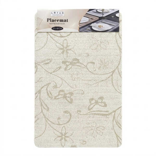 LOTUS HOME COLLECTION 6 PCS RECTANGULAR PLACEMAT ASSORTED COLORS | 88208 - Image 