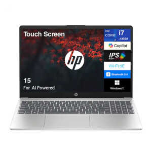 HP 15.6" FHD TOUCH INTEL i7-1355U 16GB 512SSD WIN 11 NATURAL SILVER (15-FD0127DX)| B4HN8UA#ABA - Image 