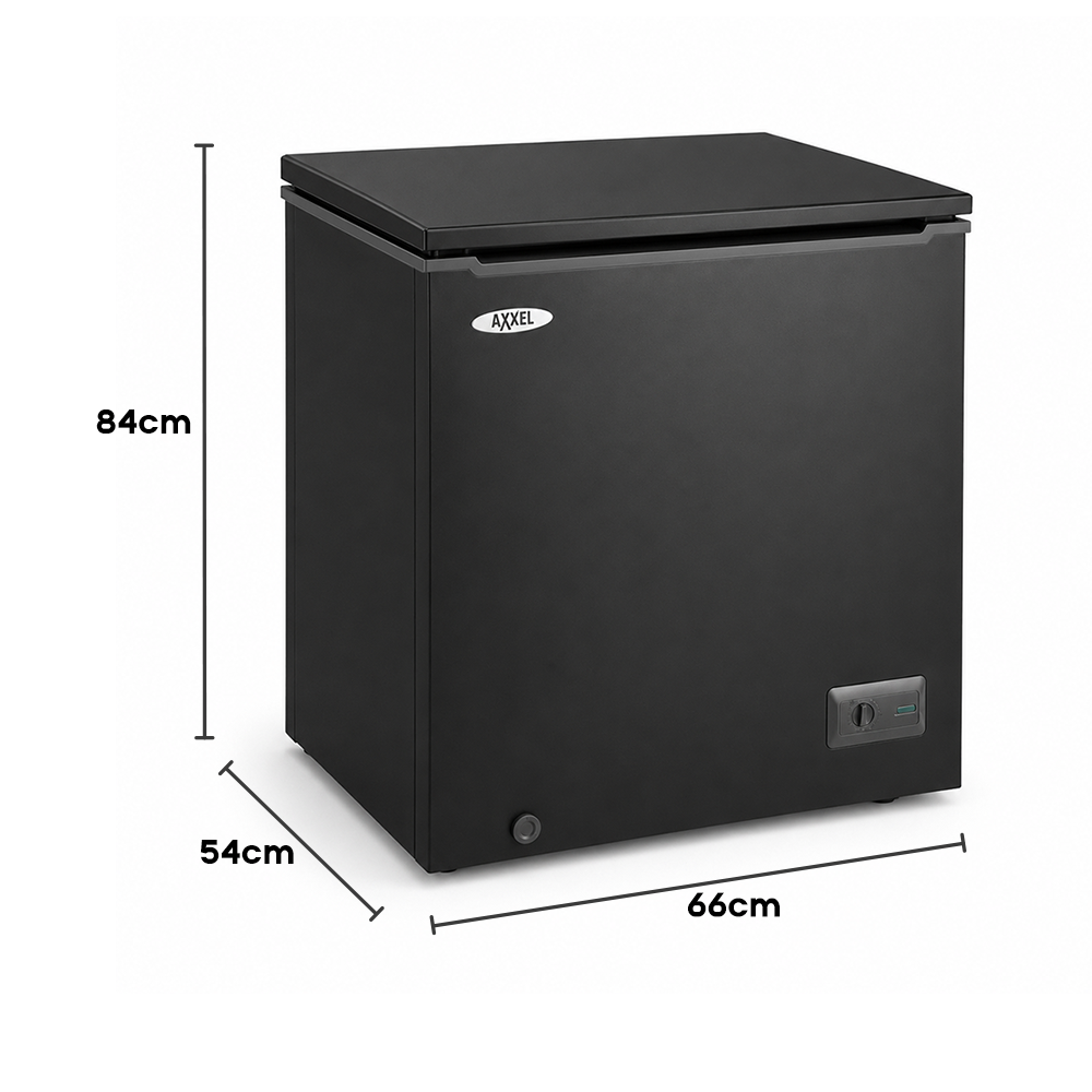 Axxel 145L chest freezer dimensions diagram