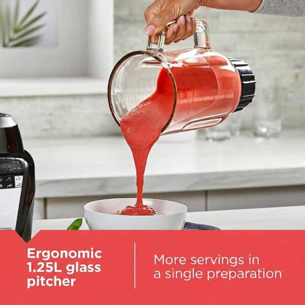 BLACK & DECKER 1.25L/ 42OZ ICE CRUSH BLENDER W/GLASS JAR BLACK 700W-120V | BL-0876-1BDLA - Image 