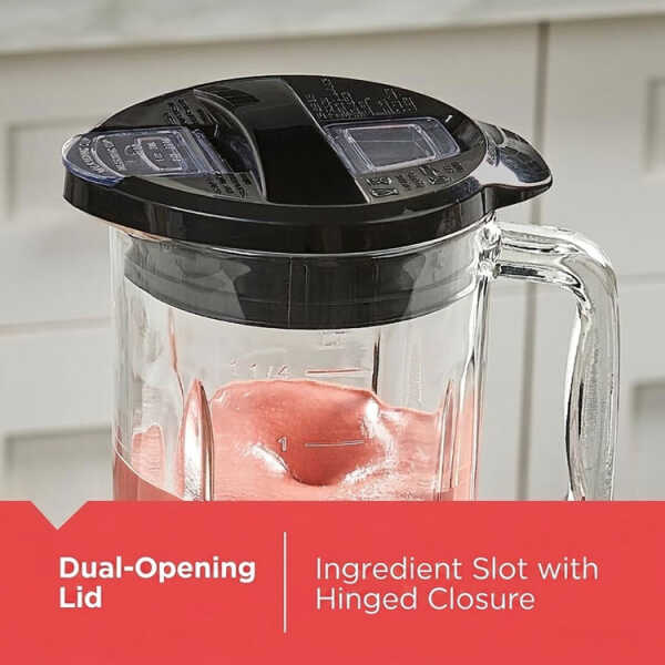 BLACK & DECKER 1.25L/ 42OZ ICE CRUSH BLENDER W/GLASS JAR BLACK 700W-120V | BL-0876-1BDLA - Image 