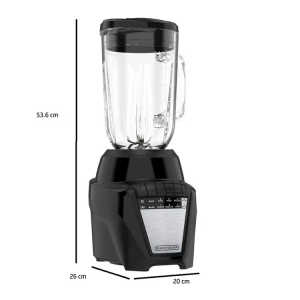 BLACK & DECKER 1.25L/ 42OZ ICE CRUSH BLENDER W/GLASS JAR BLACK 700W-120V | BL-0876-1BDLA - Image 