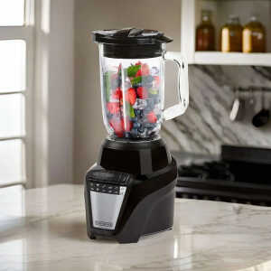 BLACK & DECKER 1.25L/ 42OZ ICE CRUSH BLENDER W/GLASS JAR BLACK 700W-120V | BL-0876-1BDLA - Image 