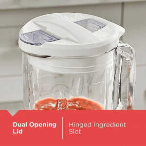 BLACK+DECKER 1.25L/42OZ ICE CRUSH BLENDER W/GLASS JAR WHITE 700W-120V | BL0876-0WDLA - Image 