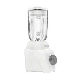 BLACK+DECKER 1.25L/42OZ ICE CRUSH BLENDER W/GLASS JAR WHITE 700W-120V | BL0876-0WDLA - Image 