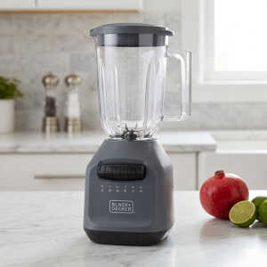 BLACK & DECKER 1.65L/56OZ ICE CRUSH BLENDER W/PLASTIC JAR GREY 900W-120V | BL22209PB-LA - Image 