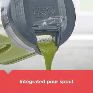 BLACK & DECKER 1.65L/56OZ ICE CRUSH BLENDER W/PLASTIC JAR GREY 900W-120V | BL22209PB-LA - Image 