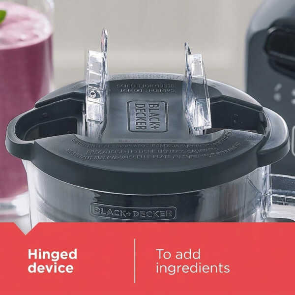 BLACK & DECKER 1.65L/56OZ ICE CRUSH BLENDER W/PLASTIC JAR GREY 900W-120V | BL22209PB-LA - Image 