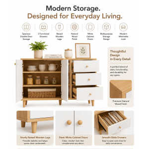 WOODEN MODERN MULTIFUNCTIONAL CABINET | CBG002812 - Image 