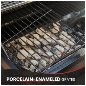 ROYAL GOURMET 24" CHARCOAL GRILL W/ FOLDING SIDE TABLES IN BLACK | CD1824EN - Image 