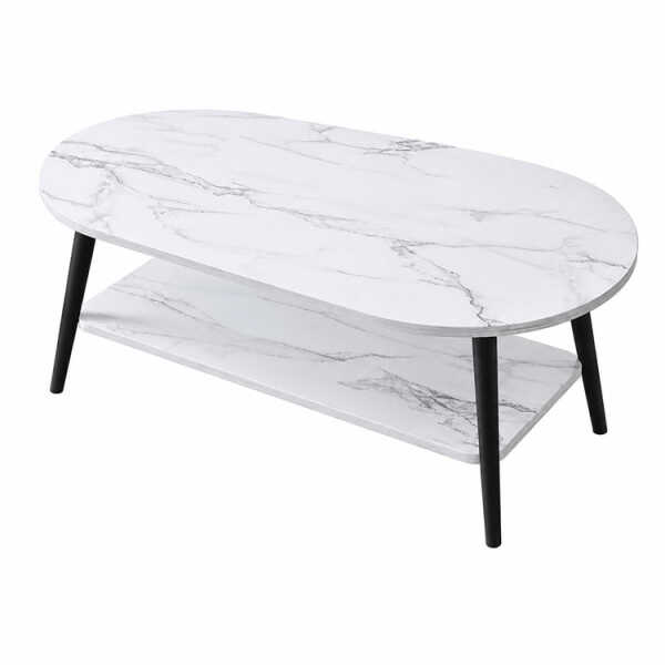 SALON CENTER TABLE WHITE OVAL 100x 47x42 CM | CJ003145 - Image 
