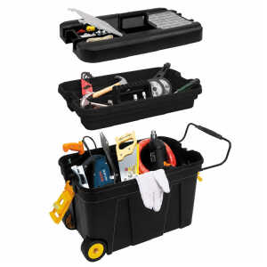 ROLLING TOOL BOX WITH HANDLE 66X37X43CM | CR-01 - Image 