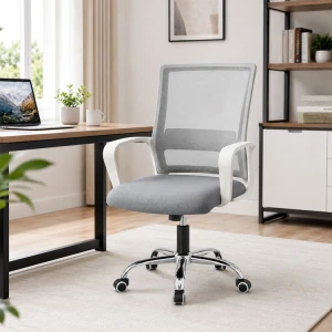 WHITE/GREY OFFICE CHAIR 56X47X98 | DNY00510 - Image 