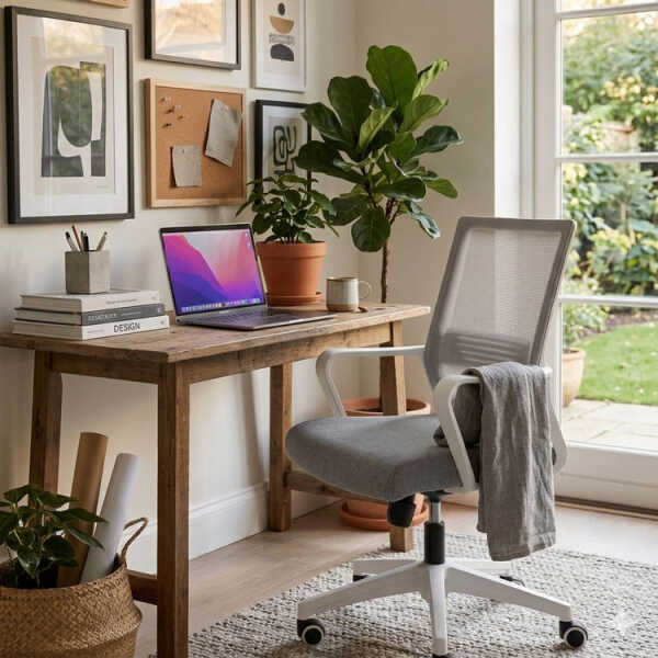 WHITE OFFICE CHAIR 57.5X65X92 | DNY009016 - Image 