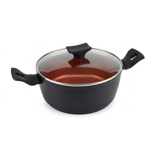 8PCS FORGED ALUMINUM COOKWARE SET BLACK (1X STOCKPOT W/ LID/ 1X SAUCE POT W/LID 1X SAUCEPAN W/LID / 1X GRILL PAN / 1X SKILLET | EP-8PCS-035 - Image 