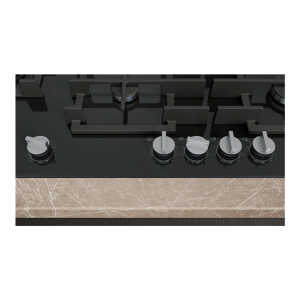 SIEMENS Q500 5 BURNERS GAS COOKTOP 90 CM TEMPERED GLASS BLACK | EP9A6MI40NI - Image 
