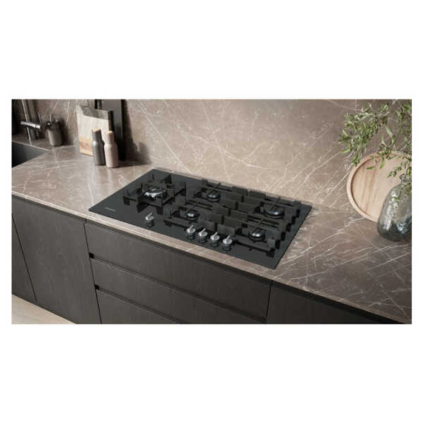 SIEMENS Q500 5 BURNERS GAS COOKTOP 90 CM TEMPERED GLASS BLACK | EP9A6MI40NI - Image 