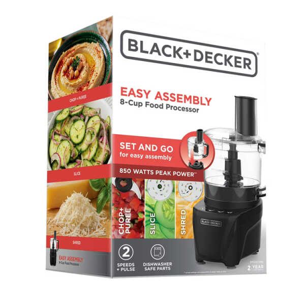 BLACK+DECKER 8-CUP FOOD PROCESOR BLACK 850W-120V | FP4342-0BDLA - Image 