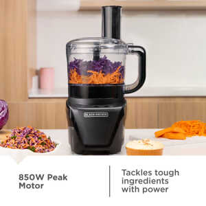 BLACK+DECKER 8-CUP FOOD PROCESOR BLACK 850W-120V | FP4342-0BDLA - Image 