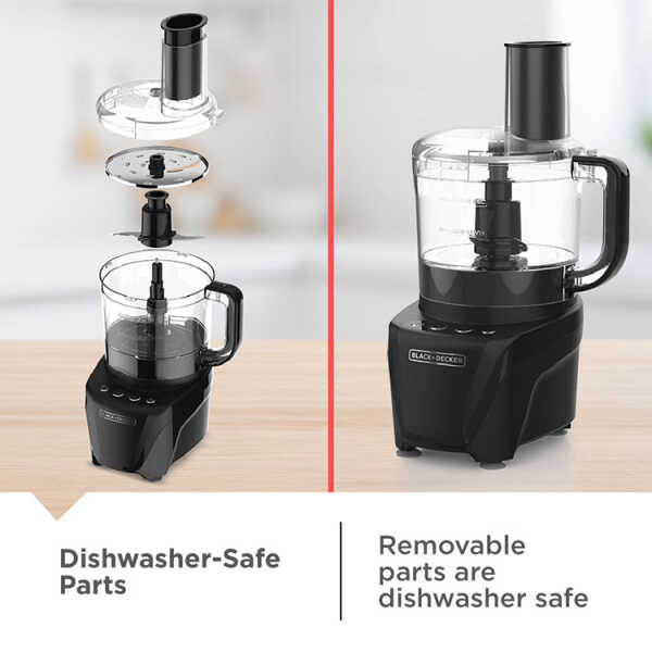 BLACK+DECKER 8-CUP FOOD PROCESOR BLACK 850W-120V | FP4342-0BDLA - Image 