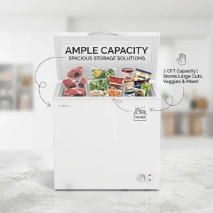 GLOBAL 7 CU.FT CHEST FREEZER WHITE 115V-60HZ | GB7CUBCF - Image 