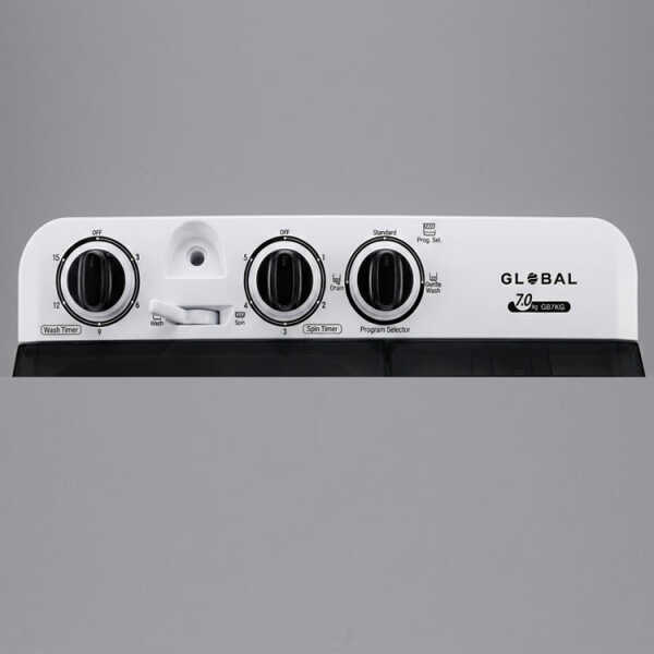 GLOBAL 7KG SEMI-AUTOMATIC WASHING MACHINE WHITE 155V-510W | GB7KG - Image 